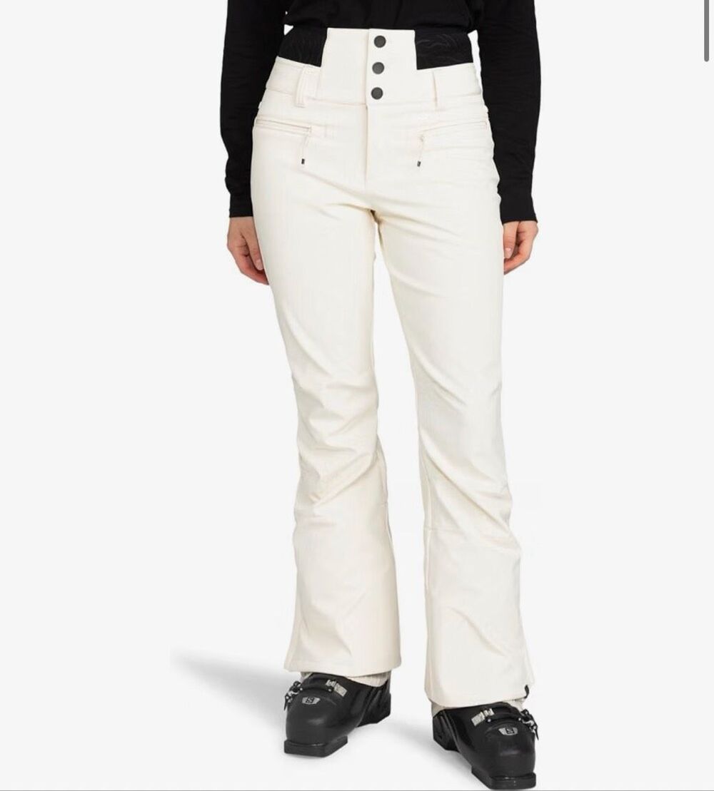 Roxy NWT women’s Rising High Technical Snow Pants athletic sport M Buttercream